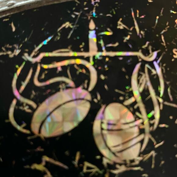 Vintage 1970’s Black Distressed Prismatic Zodiac Belt Buckle | Silver Libra - Picture 4 of 6